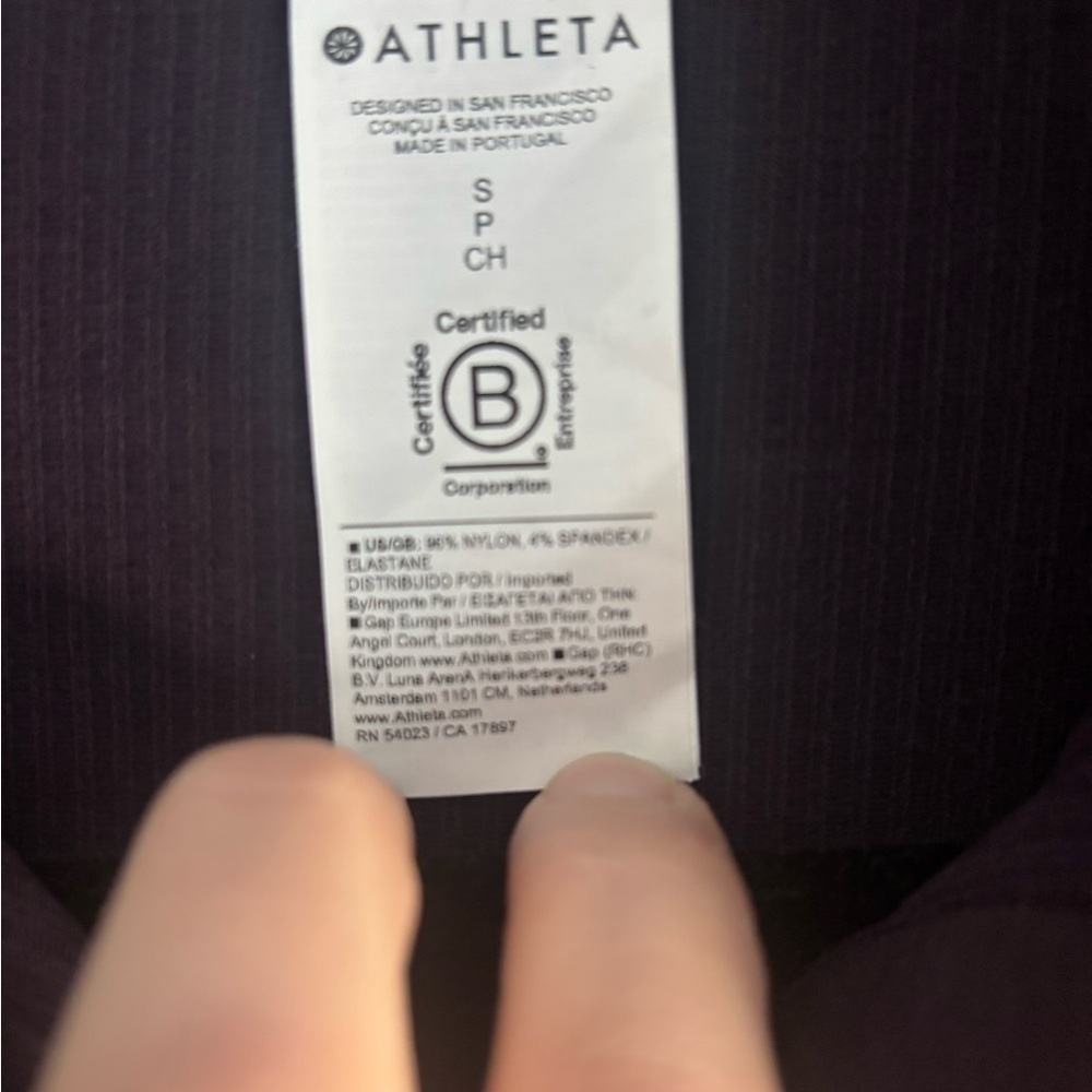Athleta Deep Purple Ribbed Top - Picture 8 of 10